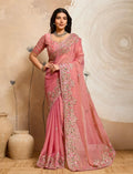NAYRYN CREATION
Embroidered Bollywood Chiffon, Georgette Saree
(Pink)